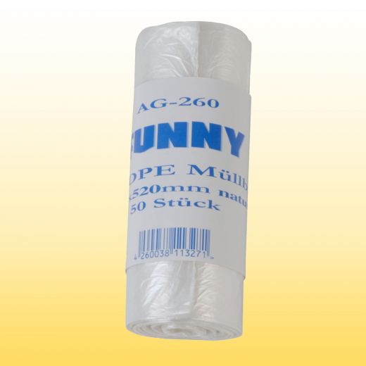 1000 M�llbeutel 18 Liter transparent 45 x 52 cm